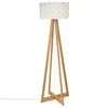 Podna lampa Moki E27 60W 150cm boja drveta/bela Atmosphera