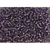 Kašaste perle (seed beads) 2 mm ljubičasta srebrna linija