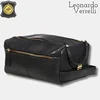 Moška usnjena toaletna torba Leonardo Verelli/CLUTCH/črna