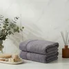 Check - Grey Grey Bath Towel Set (2 Pieces)