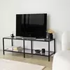 Hanah home TV Komoda Basic Tamnosivo-Crna