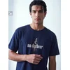 Sinsay - Pamučna comfort majica sa printom - steel blue