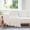 Pokrivači za bacanje 6 pcs Krema 150 x 130 cm Runo