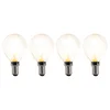 Set 4 E14 zatemnljivih LED žarnic P45 prozorna 3W 250lm 2700K