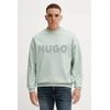 Bombažen pulover HUGO moški, bež barva, 50538778