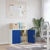 Ormarić za spise svjetlosivi i plavi 90 x 40 x 70 cm čelični