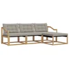 Set vanjskih sofa s jastukom 4 pcs Bijela i svjetlosiva