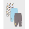 Sinsay - Pamučne jogger pantalone Disney 3 pack - svetlo plava