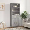 Visoka komoda siva sonome 69,5x34x180 cm od konstruiranog drva