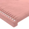 LED uzglavlje ružičasto 80x5x118/128 cm baršunasto