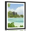 Plakat s paspartujem čudovita plaža na otoku La Digue - 60x90 no frame