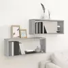 Vidaxl vidaXL Stenske police, komplet 2 kosov, siv hrast sonoma, 60x15x23 cm