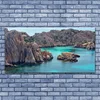 tulup.si Slika na akrilnem steklu Gulf rocks sea landscape 140x70 cm 2 obešalnika