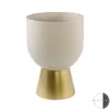 Metalna obloga za saksiju krem/zlatno 132735