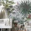 shumee Stenska poslikava - Flora Madagaskarja - tropska pokrajina z akvarelnimi živalmi
