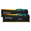 DDR5 64GB (2x32GB) 5600MT/s [FURY BEAST RGB], Non-ECC UDIMM, CL40 1.25V, 288-Pin 1Rx8, Black, Memory Kit, w/RGB Heatsink, XMP