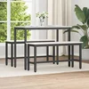 vidaXL Jedilna klop 2 pcs Bela 100 x 32,5 x 49 cm Masiven borov les