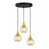 Luster na sajli LACRIMA HONEY 3xE27/60W/230V prečnik 30 cm