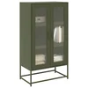 Visoka ploča maslinasto zelena 68x39x123 cm čelik