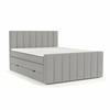 Svetlo siva boxspring postelja s prostorom za shranjevanje 160x200 cm Ruby – Maison de Reve