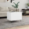 Greatstore Klubska mizica bela 60x44,5x45 cm inženirski les