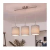 Brilagi - LED luster na sajli NUBILA 3xE27/60W/230V siva