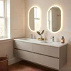 Skye Decor Set kupatilskog ormarića sa umivaonikom i ogledalom, 2 dela, Sivi