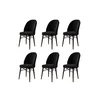 Hanah Home Set stolica Ritim, 44x96x42 cm, 6 komada, Braon-crne