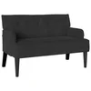 Vidaxl Chesterfield klop Črna 112 x 65,5 x 75 cm Žamet