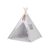 shumee Šotor tipi za otroke + obeski iz perja - siv