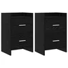 Noćni ormarići 2 pcs Crni hrast 40 x 30 x 60 cm