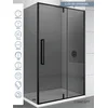 CONCEPT Tuš kabina Absolut, Crno zatamnjeno staklo 6mm, Crni ram, 100x80x200cm