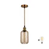 BRILAGI-LED Lestenec na kablu RETRO GLASS 1xE27/60W/230V premer 14 cm zlata/dimno rjava