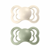 BIBS Supreme Cucle, Silikonske, 6-18m, 2 komada, Sage & Ivory