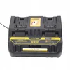 shumee PowerMax DCB102 DualCharge Pro - dvojni polnilnik baterij za DeWalt 10,8 V-20 V | 2xUSB 5V | Zamenjava | Združljivo z DCB120, DCB204, DCB182