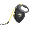 Flexi povodec Giant L neon trak 8 m/50kg črn - Pasji povodci - Črna