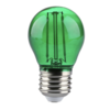 LED filament sijalica G45, E27, 2W, 230V, zelena