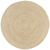 vidaXL Preproga iz jute bel spiralni potisk ročno izdelana 150 cm