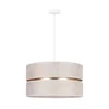 Duolla - Luster na sajli DUO, 1x E27/15 W/230 V, prečnik 40 cm, bela/zlatna