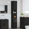 Kupaonski ormar Crna 30 x 35 x 192 cm Konstruirano drvo & Metal
