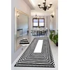 Conceptum Hypnose Tepih Colm, 100x300cm, Crno-beli
