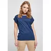 Womens T-shirt with extended shoulder spaceblue