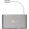 GOOBAY USB-C/RJ45 + HDMI + VGA + miniDP + 3x USB3.0 + 3,5mm + SD reža srebrn multi - adapter