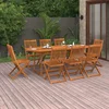 9-dijelni vrtni blagovaonski set 220x90x75 cm bagremovog drva
