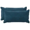Vidaxl Prevleka za blazino 2 kos HOUTEN Modra 40 x 80 cm Žamet