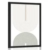 Plakat minimalistične mavrice Mid-Century - 30x45 black