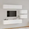 vidaXL Komplet TV omaric 6-delni bel inženirski les