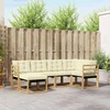 Set vanjskih sofa s jastukom 6 pcs Bijela i krem