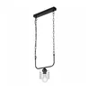 Luster na lancu MORGAN 1xE27/60W/230V crna/hrom