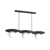 Luster na sajli FLAT 3xE27/15W/230V crna